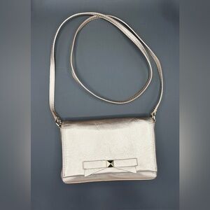 Kate Spade Carah Crossbody Clutch Bag Purse – Rose Gold Cow Leather